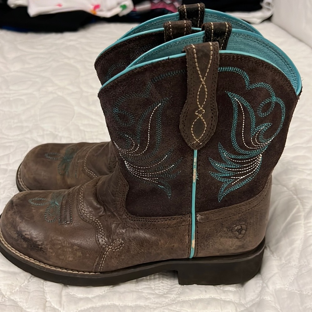 Ariat women’s fatbaby brown/teal 5.5